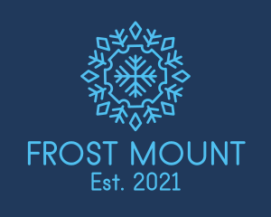 Crystal Frost Snowflake logo design