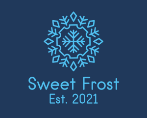 Crystal Frost Snowflake logo design