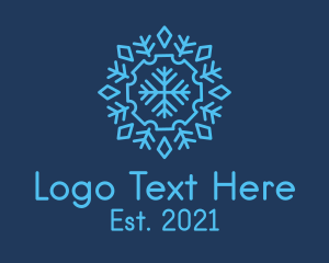 Crystal - Crystal Frost Snowflake logo design