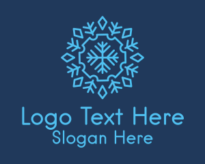 Crystal Frost Snowflake Logo