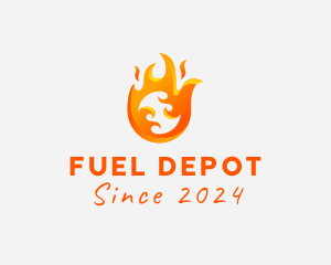 Gas - Propane Gas Fire Energy logo design