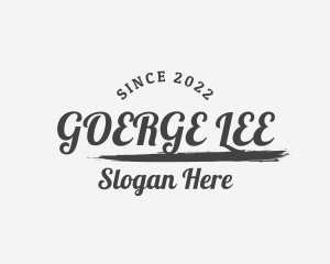Grunge Underline  Wordmark Logo