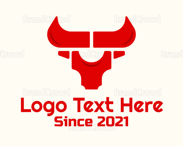 Geometric Buffalo Head Logo