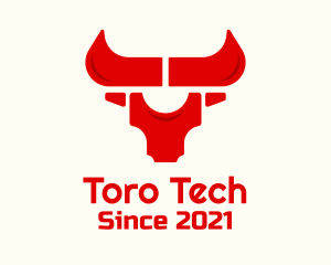 Toro - Geometric Buffalo Head logo design