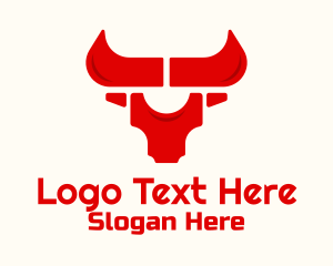 Geometric Buffalo Head Logo