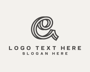 Letter A - Premium Stripe Cursive logo design