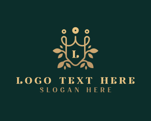 Salon - Floral Shield Boutique logo design