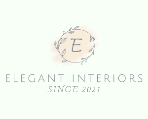 Leaf Wreath Spa logo design