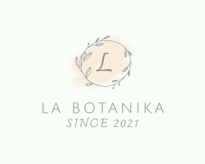 Letter - Leaf Wreath Spa logo design