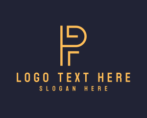 Letter P - Glassic Maze Company logo design