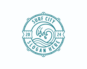 Coastal Waves Surf logo design