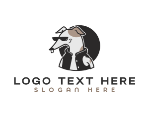 Dog - Greyhound Cool Rockstar logo design