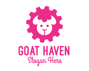 Industrial Pink Sheep  logo design