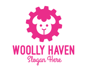 Sheep - Industrial Pink Sheep logo design