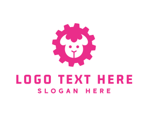 Industrial Pink Sheep  logo design