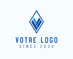 Generic - Geometric Diamond Letter V logo design