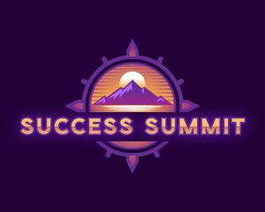 Mountain Summit Compass logo design