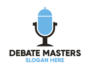 Debate - Food Radio Microphone logo design