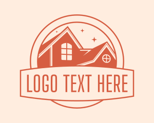 Orange - House Roofing Realty logo design