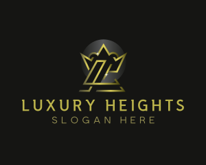 Luxury Crown Royalty Letter L logo design