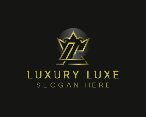 Luxury Crown Royalty Letter L logo design