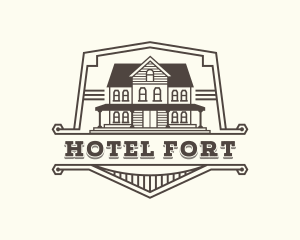 Residential Hotel Accommodation logo design