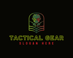 Tactical - Soldier Gun Shooting logo design