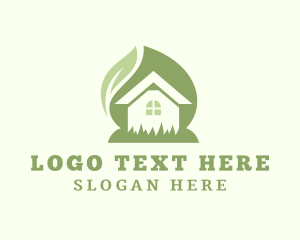 Grass - Home Leaf Eco Backyard logo design