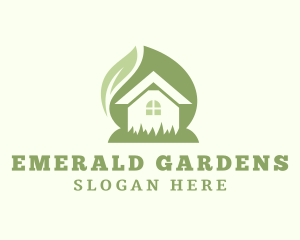 Home Leaf Eco Backyard logo design