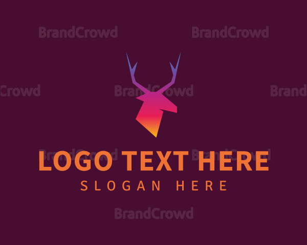 Deer Elk Gradient Logo