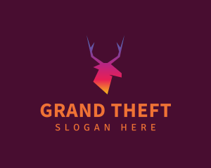 Startup - Deer Elk Gradient logo design