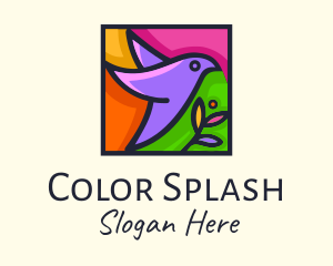 Bird Stained Glass logo design