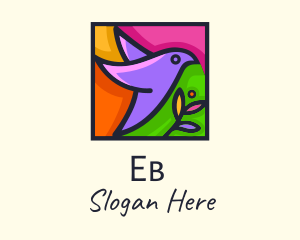 Blessing - Bird Stained Glass logo design