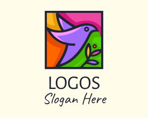 Colorful - Bird Stained Glass logo design