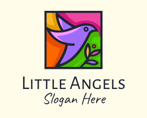 Stained Glass - Bird Stained Glass logo design