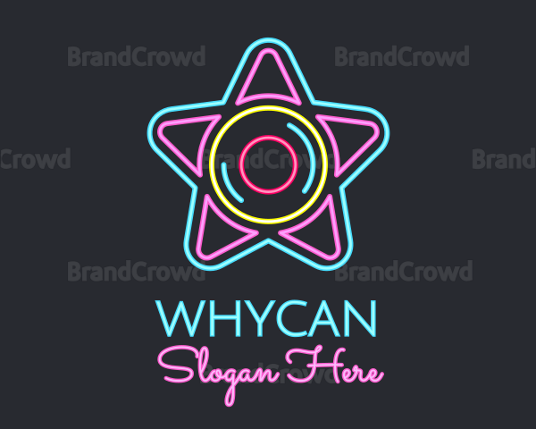 Neon Star Disc Logo