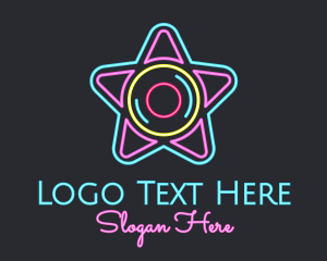 Neon Star Disc Logo