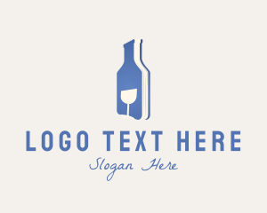 Wine Store - Blue Winery Book logo design