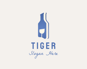Wine - Blue Winery Book logo design