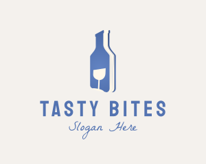 Menu - Blue Winery Book logo design