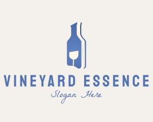 Blue Winery Book logo design