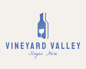 Winery - Blue Winery Book logo design