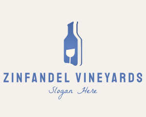 Blue Winery Book logo design