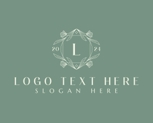 Lettermark - Flower Leaves Ornament logo design