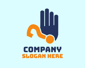 Signage - Hand Question Inquiry logo design