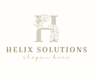 Feminine Spa Letter H logo design