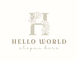 Feminine Spa Letter H logo design