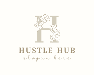 Feminine Spa Letter H logo design