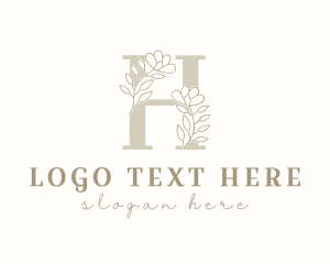 Letter H - Feminine Spa Letter H logo design
