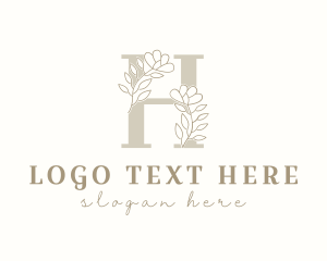 Aesthetician - Feminine Spa Letter H logo design